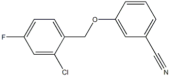 3-[(2-chloro-4-fluorophenyl)methoxy]benzonitrile 结构式