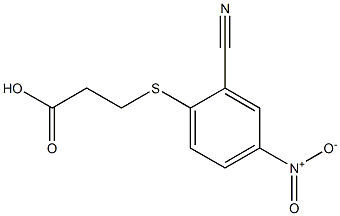 3-[(2-cyano-4-nitrophenyl)thio]propanoic acid 结构式