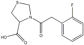 3-[(2-fluorophenyl)acetyl]-1,3-thiazolidine-4-carboxylic acid 结构式