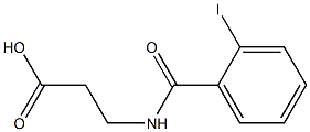 3-[(2-iodobenzoyl)amino]propanoic acid 结构式