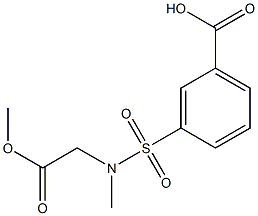 3-[(2-methoxy-2-oxoethyl)(methyl)sulfamoyl]benzoic acid 结构式