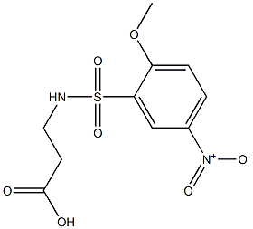 3-[(2-methoxy-5-nitrobenzene)sulfonamido]propanoic acid 结构式