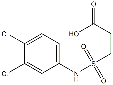 3-[(3,4-dichlorophenyl)sulfamoyl]propanoic acid 结构式