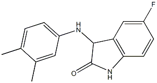 3-[(3,4-dimethylphenyl)amino]-5-fluoro-2,3-dihydro-1H-indol-2-one 结构式