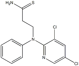 3-[(3,5-dichloropyridin-2-yl)(phenyl)amino]propanethioamide 结构式