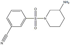 3-[(3-aminopiperidine-1-)sulfonyl]benzonitrile 结构式