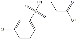 3-[(3-chlorobenzene)sulfonamido]propanoic acid 结构式