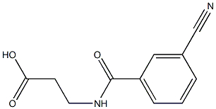 3-[(3-cyanophenyl)formamido]propanoic acid 结构式