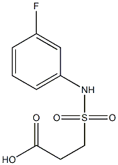 3-[(3-fluorophenyl)sulfamoyl]propanoic acid 结构式