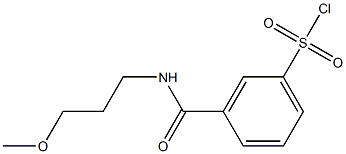 3-[(3-methoxypropyl)carbamoyl]benzene-1-sulfonyl chloride 结构式