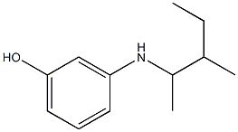 3-[(3-methylpentan-2-yl)amino]phenol 结构式