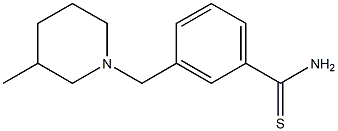 3-[(3-methylpiperidin-1-yl)methyl]benzenecarbothioamide 结构式