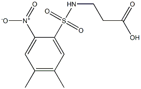 3-[(4,5-dimethyl-2-nitrobenzene)sulfonamido]propanoic acid 结构式