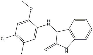 3-[(4-chloro-2-methoxy-5-methylphenyl)amino]-2,3-dihydro-1H-indol-2-one 结构式