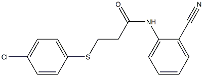 3-[(4-chlorophenyl)sulfanyl]-N-(2-cyanophenyl)propanamide 结构式