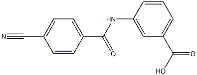 3-[(4-cyanobenzoyl)amino]benzoic acid 结构式