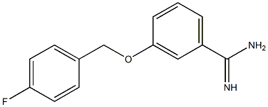 3-[(4-fluorobenzyl)oxy]benzenecarboximidamide 结构式