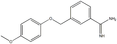 3-[(4-methoxyphenoxy)methyl]benzenecarboximidamide 结构式