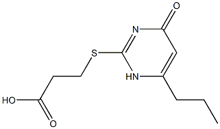 3-[(4-oxo-6-propyl-1,4-dihydropyrimidin-2-yl)thio]propanoic acid 结构式