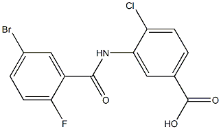 3-[(5-bromo-2-fluorobenzene)amido]-4-chlorobenzoic acid 结构式