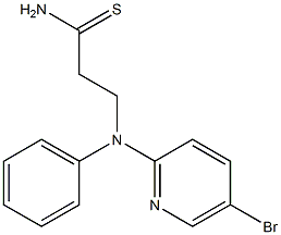 3-[(5-bromopyridin-2-yl)(phenyl)amino]propanethioamide 结构式