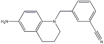 3-[(6-amino-1,2,3,4-tetrahydroquinolin-1-yl)methyl]benzonitrile 结构式