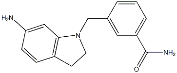 3-[(6-amino-2,3-dihydro-1H-indol-1-yl)methyl]benzamide 结构式