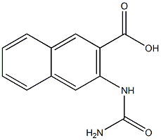 3-[(aminocarbonyl)amino]-2-naphthoic acid 结构式
