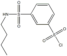 3-[(butylamino)sulfonyl]benzenesulfonyl chloride 结构式