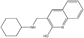 3-[(cyclohexylamino)methyl]quinolin-2-ol 结构式