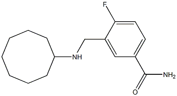 3-[(cyclooctylamino)methyl]-4-fluorobenzamide 结构式