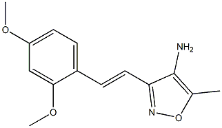 3-[(E)-2-(2,4-dimethoxyphenyl)vinyl]-5-methylisoxazol-4-amine 结构式