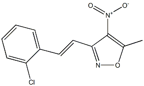 3-[(E)-2-(2-chlorophenyl)vinyl]-5-methyl-4-nitroisoxazole 结构式