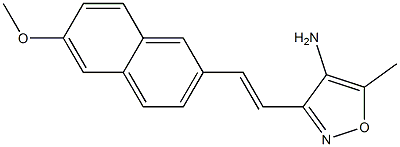 3-[(E)-2-(6-methoxy-2-naphthyl)vinyl]-5-methylisoxazol-4-amine 结构式