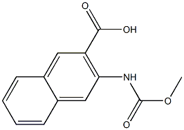 3-[(methoxycarbonyl)amino]naphthalene-2-carboxylic acid 结构式