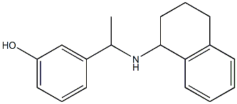 3-[1-(1,2,3,4-tetrahydronaphthalen-1-ylamino)ethyl]phenol 结构式