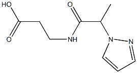 3-[2-(1H-pyrazol-1-yl)propanamido]propanoic acid 结构式