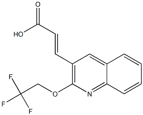 3-[2-(2,2,2-trifluoroethoxy)quinolin-3-yl]prop-2-enoic acid 结构式