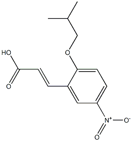 3-[2-(2-methylpropoxy)-5-nitrophenyl]prop-2-enoic acid 结构式