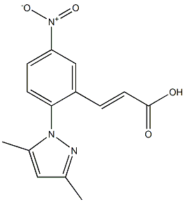 3-[2-(3,5-dimethyl-1H-pyrazol-1-yl)-5-nitrophenyl]prop-2-enoic acid 结构式