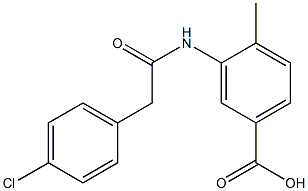 3-[2-(4-chlorophenyl)acetamido]-4-methylbenzoic acid 结构式