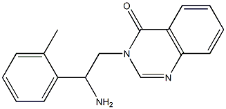 3-[2-amino-2-(2-methylphenyl)ethyl]-3,4-dihydroquinazolin-4-one 结构式