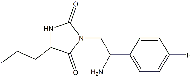 3-[2-amino-2-(4-fluorophenyl)ethyl]-5-propylimidazolidine-2,4-dione 结构式