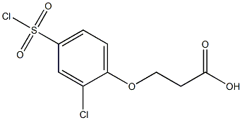 3-[2-chloro-4-(chlorosulfonyl)phenoxy]propanoic acid 结构式