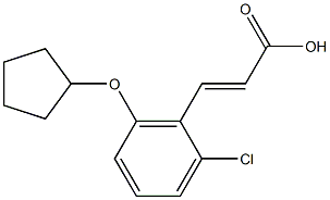3-[2-chloro-6-(cyclopentyloxy)phenyl]prop-2-enoic acid 结构式