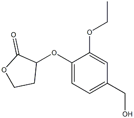 3-[2-ethoxy-4-(hydroxymethyl)phenoxy]oxolan-2-one 结构式