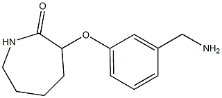 3-[3-(aminomethyl)phenoxy]azepan-2-one 结构式