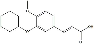 3-[3-(cyclohexyloxy)-4-methoxyphenyl]prop-2-enoic acid 结构式