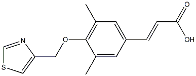 3-[3,5-dimethyl-4-(1,3-thiazol-4-ylmethoxy)phenyl]prop-2-enoic acid 结构式