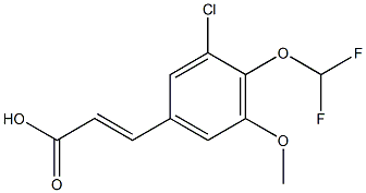 3-[3-chloro-4-(difluoromethoxy)-5-methoxyphenyl]prop-2-enoic acid 结构式